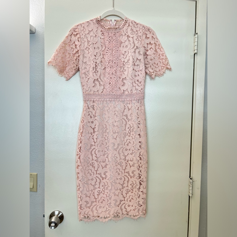 Rachel Parcell Pink Lace Dress XS